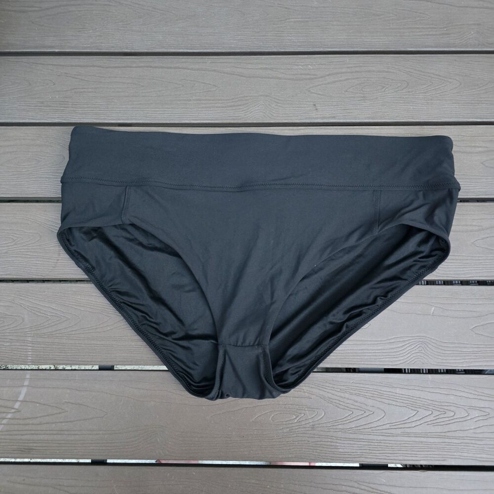 CALIA Women's Pure Black Swim Boy Swim Shorts Sz XL New No Tag